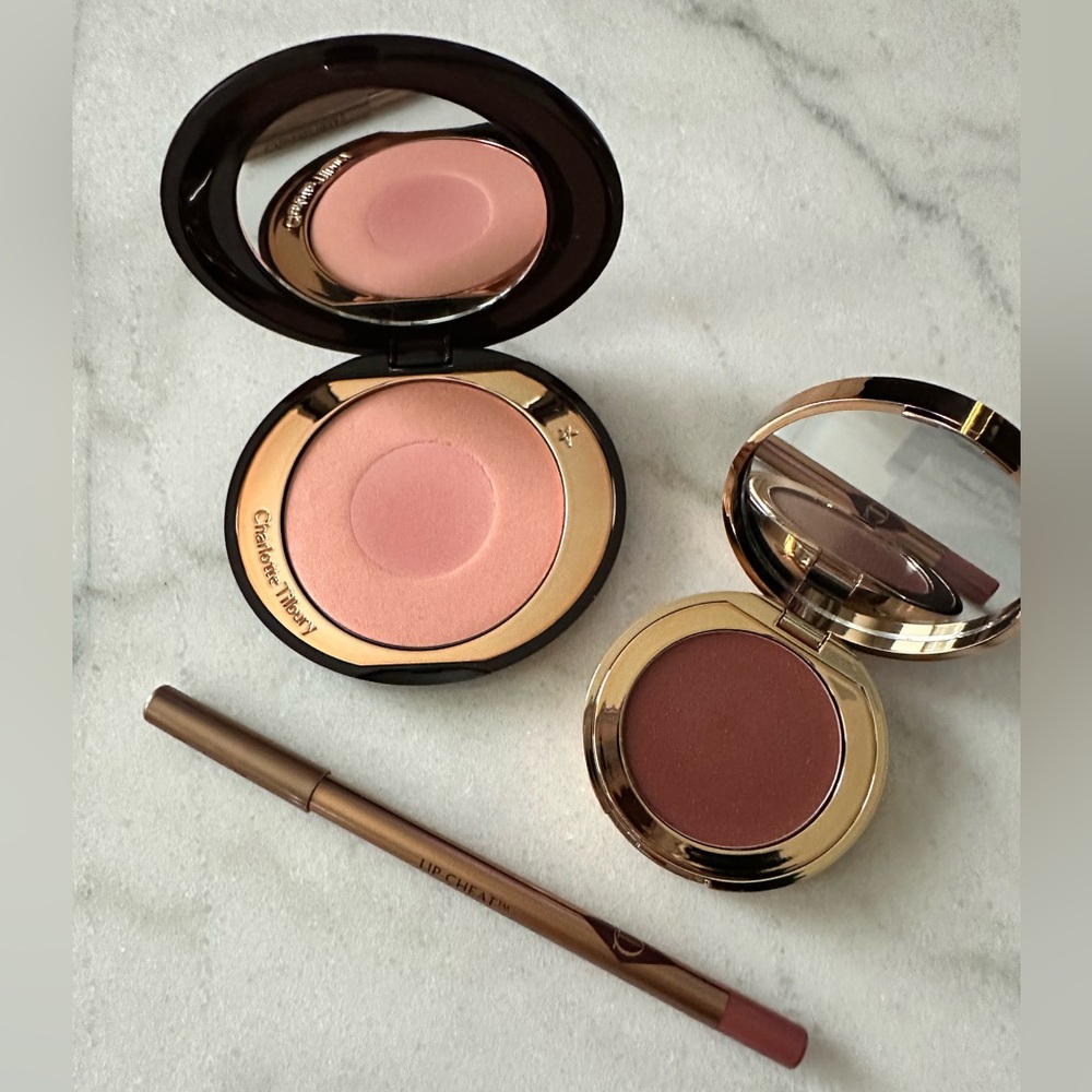 TRIO SET-Charlotte Tilbury Cheek to Chic + Lip & Cheek & Pillow talk 2-Medium